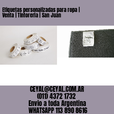 Etiquetas personalizadas para ropa | Venta | Tintoreria | San Juan