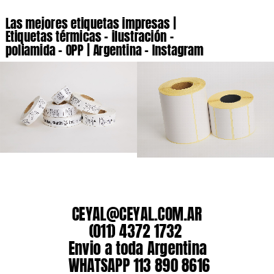 Las mejores etiquetas impresas | Etiquetas térmicas – ilustración – poliamida – OPP | Argentina – Instagram