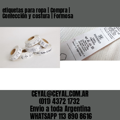 etiquetas para ropa | Compra | Confección y costura | Formosa