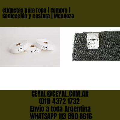 etiquetas para ropa | Compra | Confección y costura | Mendoza