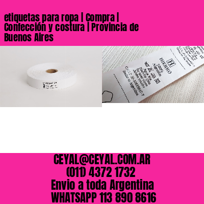 etiquetas para ropa | Compra | Confección y costura | Provincia de Buenos Aires