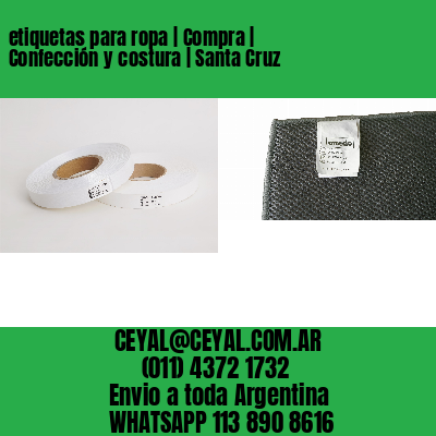 etiquetas para ropa | Compra | Confección y costura | Santa Cruz