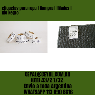 etiquetas para ropa | Compra | Hilados | Rio Negro