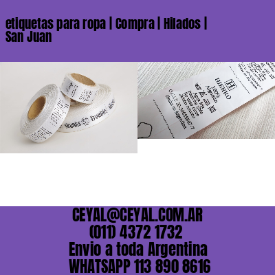 etiquetas para ropa | Compra | Hilados | San Juan