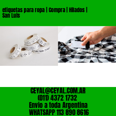 etiquetas para ropa | Compra | Hilados | San Luis