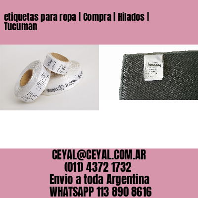 etiquetas para ropa | Compra | Hilados | Tucuman