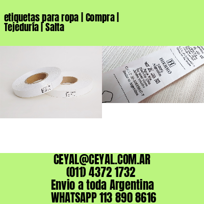 etiquetas para ropa | Compra | Tejeduría | Salta