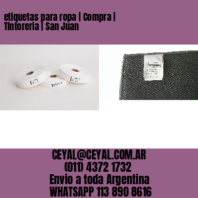 etiquetas para ropa | Compra | Tintoreria | San Juan