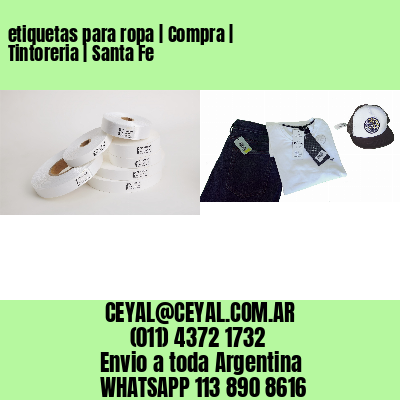 etiquetas para ropa | Compra | Tintoreria | Santa Fe