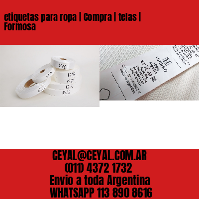 etiquetas para ropa | Compra | telas | Formosa