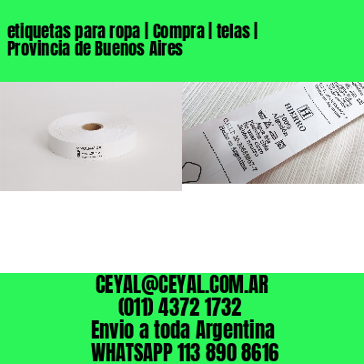 etiquetas para ropa | Compra | telas | Provincia de Buenos Aires