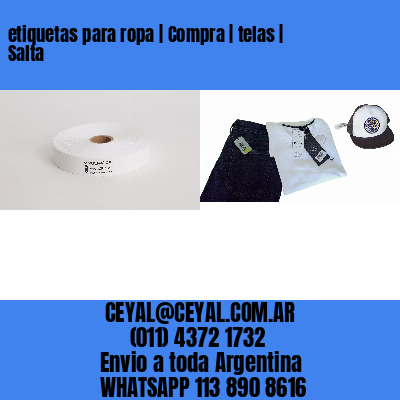 etiquetas para ropa | Compra | telas | Salta