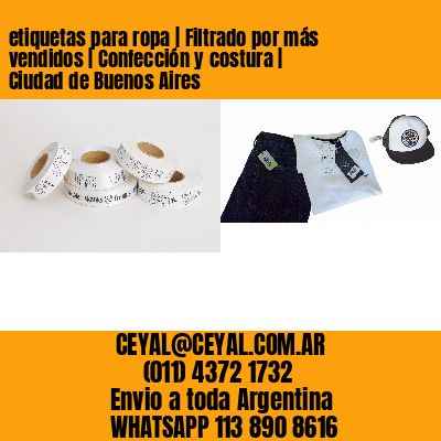 etiquetas para ropa | Filtrado por más vendidos | Confección y costura | Ciudad de Buenos Aires