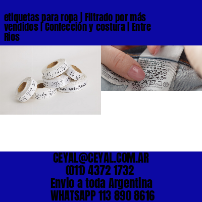 etiquetas para ropa | Filtrado por más vendidos | Confección y costura | Entre Rios