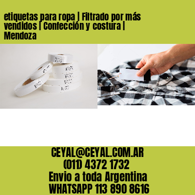 etiquetas para ropa | Filtrado por más vendidos | Confección y costura | Mendoza