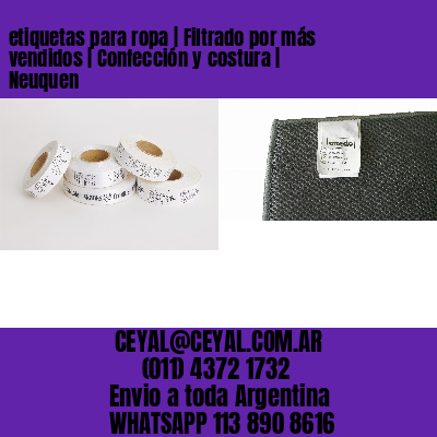 etiquetas para ropa | Filtrado por más vendidos | Confección y costura | Neuquen