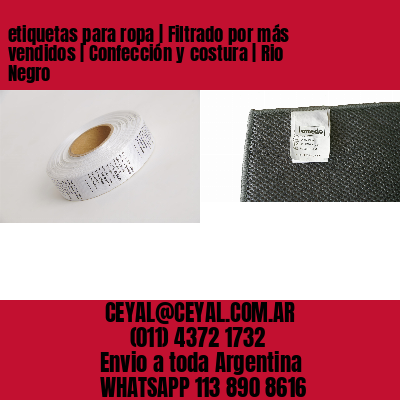 etiquetas para ropa | Filtrado por más vendidos | Confección y costura | Rio Negro