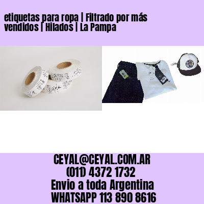 etiquetas para ropa | Filtrado por más vendidos | Hilados | La Pampa