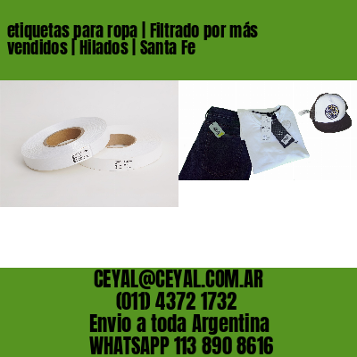 etiquetas para ropa | Filtrado por más vendidos | Hilados | Santa Fe