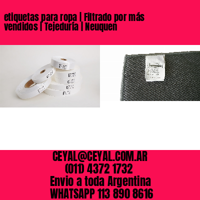 etiquetas para ropa | Filtrado por más vendidos | Tejeduría | Neuquen