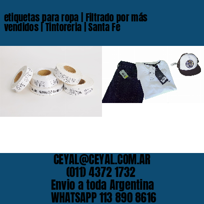 etiquetas para ropa | Filtrado por más vendidos | Tintoreria | Santa Fe