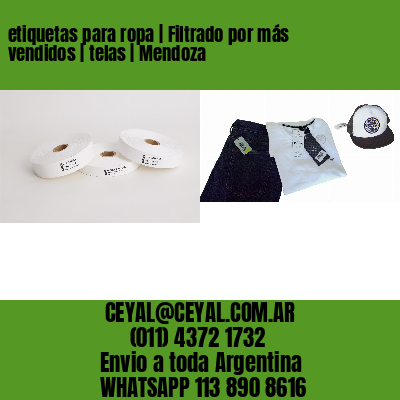 etiquetas para ropa | Filtrado por más vendidos | telas | Mendoza
