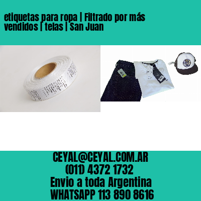 etiquetas para ropa | Filtrado por más vendidos | telas | San Juan