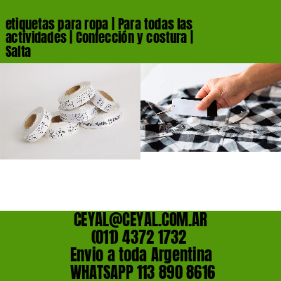 etiquetas para ropa | Para todas las actividades | Confección y costura | Salta