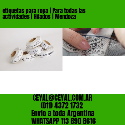 etiquetas para ropa | Para todas las actividades | Hilados | Mendoza