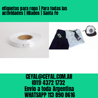 etiquetas para ropa | Para todas las actividades | Hilados | Santa Fe