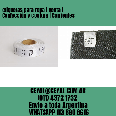 etiquetas para ropa | Venta | Confección y costura | Corrientes