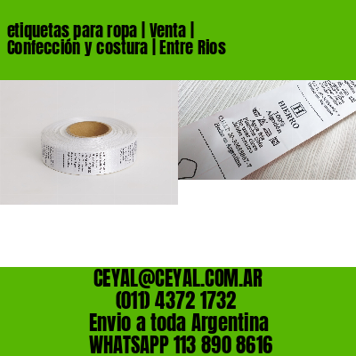 etiquetas para ropa | Venta | Confección y costura | Entre Rios