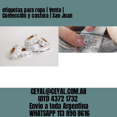 etiquetas para ropa | Venta | Confección y costura | San Juan