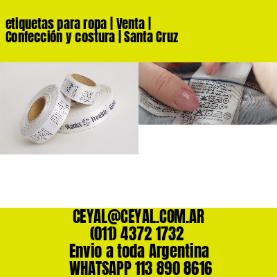 etiquetas para ropa | Venta | Confección y costura | Santa Cruz