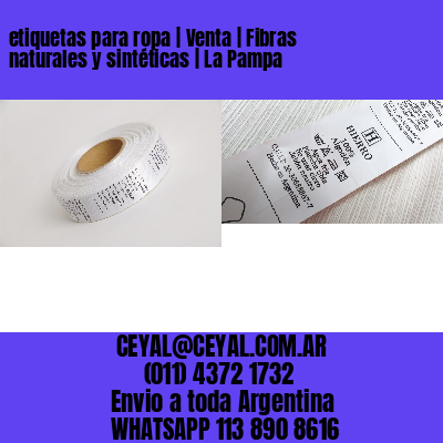 etiquetas para ropa | Venta | Fibras naturales y sintéticas | La Pampa