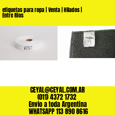 etiquetas para ropa | Venta | Hilados | Entre Rios