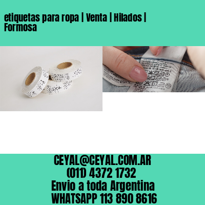 etiquetas para ropa | Venta | Hilados | Formosa