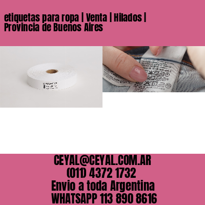 etiquetas para ropa | Venta | Hilados | Provincia de Buenos Aires