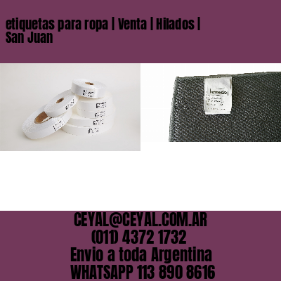 etiquetas para ropa | Venta | Hilados | San Juan