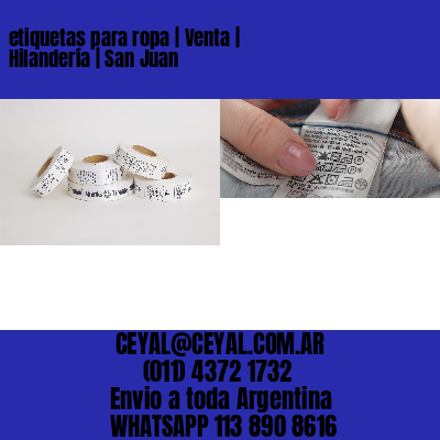 etiquetas para ropa | Venta | Hilandería | San Juan