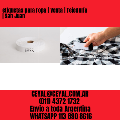 etiquetas para ropa | Venta | Tejeduría | San Juan