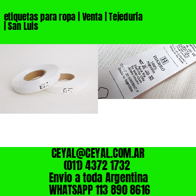 etiquetas para ropa | Venta | Tejeduría | San Luis