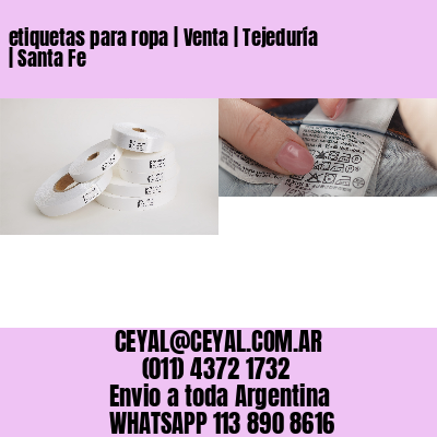 etiquetas para ropa | Venta | Tejeduría | Santa Fe