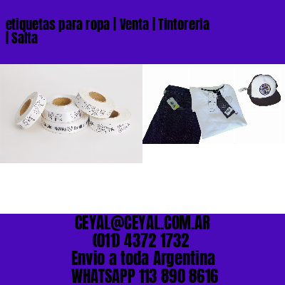 etiquetas para ropa | Venta | Tintoreria | Salta