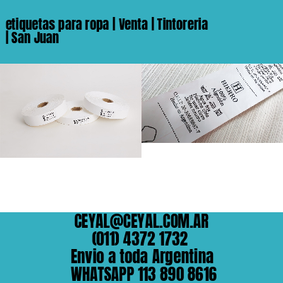etiquetas para ropa | Venta | Tintoreria | San Juan