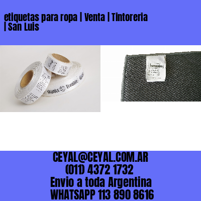 etiquetas para ropa | Venta | Tintoreria | San Luis