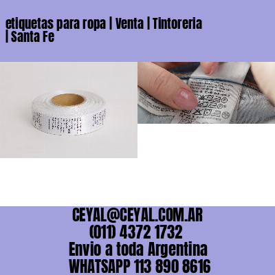 etiquetas para ropa | Venta | Tintoreria | Santa Fe