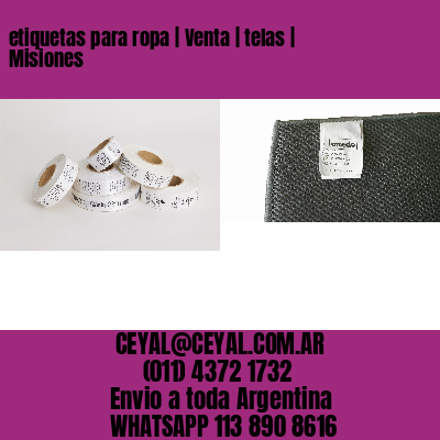 etiquetas para ropa | Venta | telas | Misiones