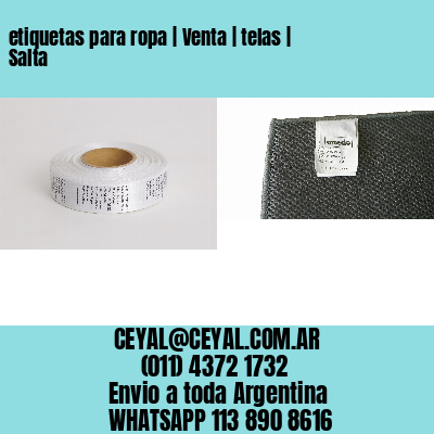 etiquetas para ropa | Venta | telas | Salta