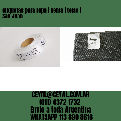 etiquetas para ropa | Venta | telas | San Juan